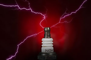 spark plug with lightning